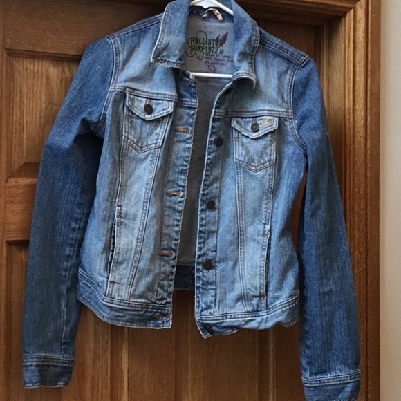Hollister Surf 1972 Blue Long Sleeve Collared Denim Jacket Size Medium - Picture 6 of 16
